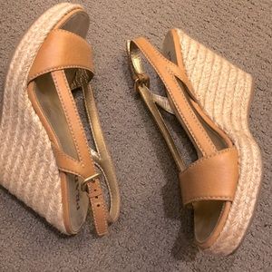 Prada Tan Wedges
